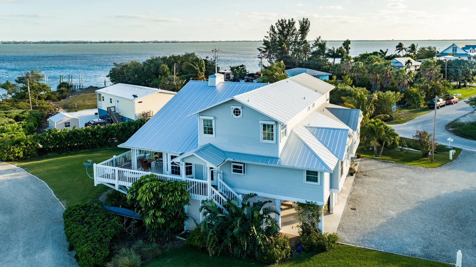 Metal roofing on a waterfront home, St. James City